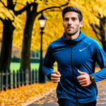 **

"A vibrant, action-shot photograph of a runner wearing a modern running watch. The runner is fully clothed in athletic wear, running through a park with autumn leaves. Focus on the watch display showing key running stats. Safe for work, appropriate content, fully clothed, professional, perfect anatomy, correct proportions, natural pose, high-quality image."

**