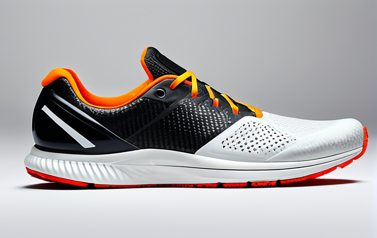 러닝화 탄소 플레이트 유무 차이 - **

A brightly lit studio shot showcasing the sole of a modern running shoe. The carbon fiber plate ...
