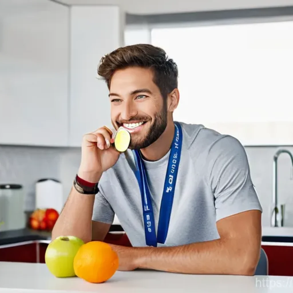 러닝 대회 완주 후 피로 회복법 - **Prompt:** A fit and healthy male runner, in his late 20s, with a race medal draped around his neck...