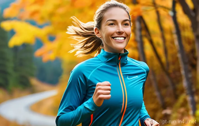 러닝 워치 및 장비 연결법 - **Prompt 2: AI-Powered Training Visualization**
    "A female runner, wearing modern athletic leggin...