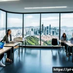 러닝 코스 추천  도시별 베스트 - A vibrant classroom scene in São Paulo featuring diverse adult students engaged in a UX Design bootc...